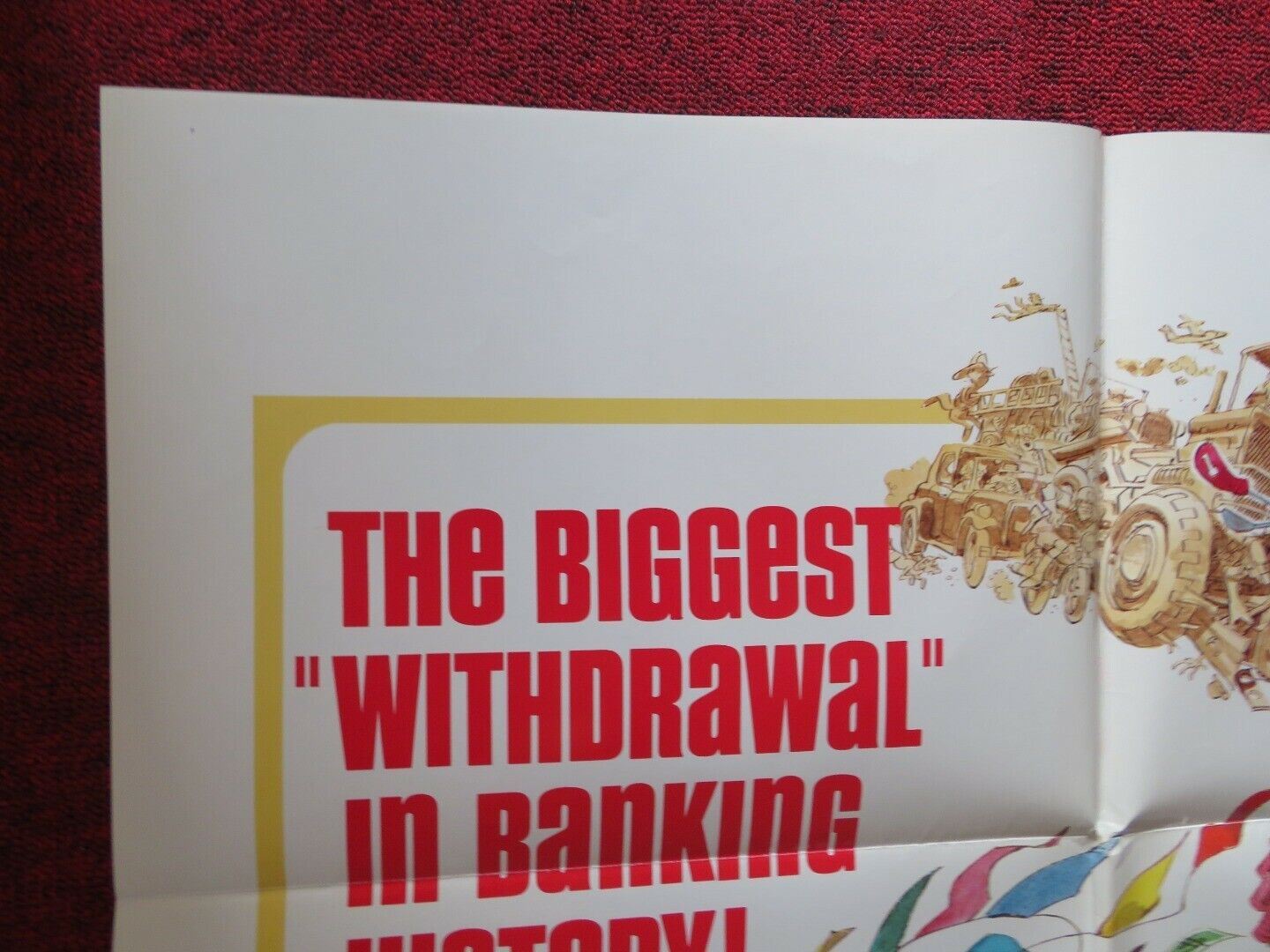 BANK SHOT STYLE A FOLDED US ONE SHEET POSTER GEORGE C.SCOTT JOANNA CASSIDY 1974 Movie posters