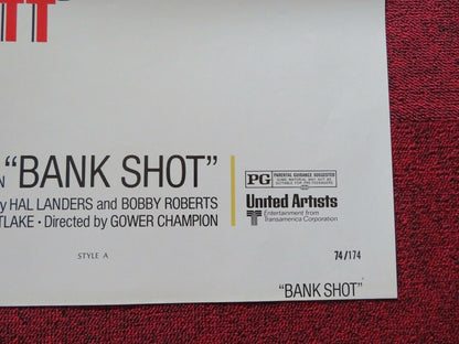 BANK SHOT STYLE A FOLDED US ONE SHEET POSTER GEORGE C.SCOTT JOANNA CASSIDY 1974 Movie posters