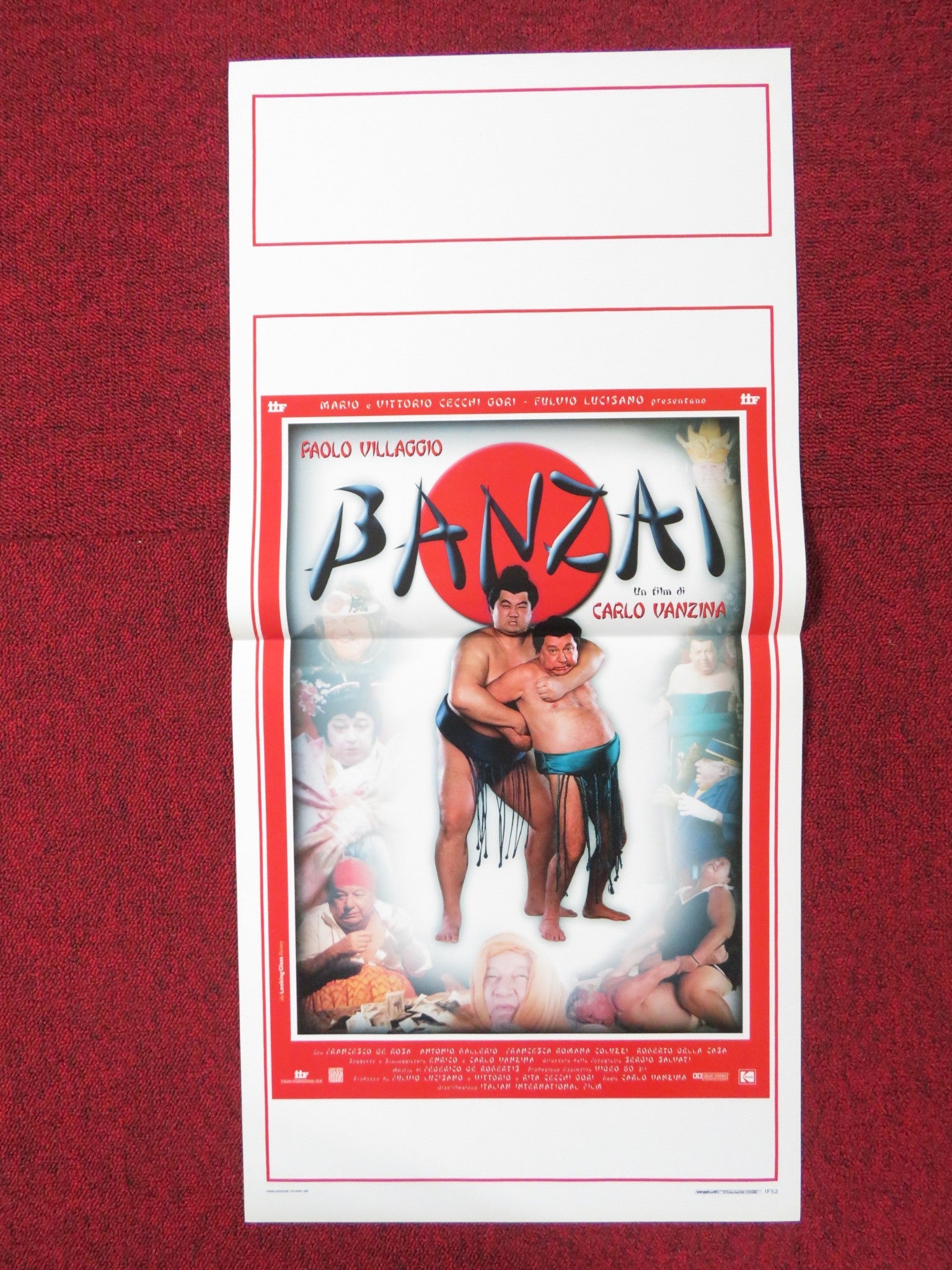 BANZAI ITALIAN LOCANDINA POSTER PAOLO VILLAGGIO FRANCESCO DE ROSA 1997 Rendezvous Cinema Movie posters