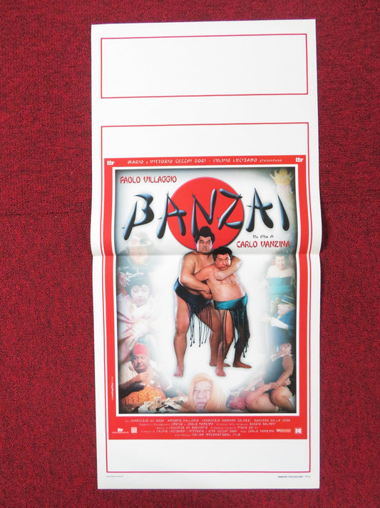 BANZAI ITALIAN LOCANDINA POSTER PAOLO VILLAGGIO FRANCESCO DE ROSA 1997 Rendezvous Cinema Movie posters