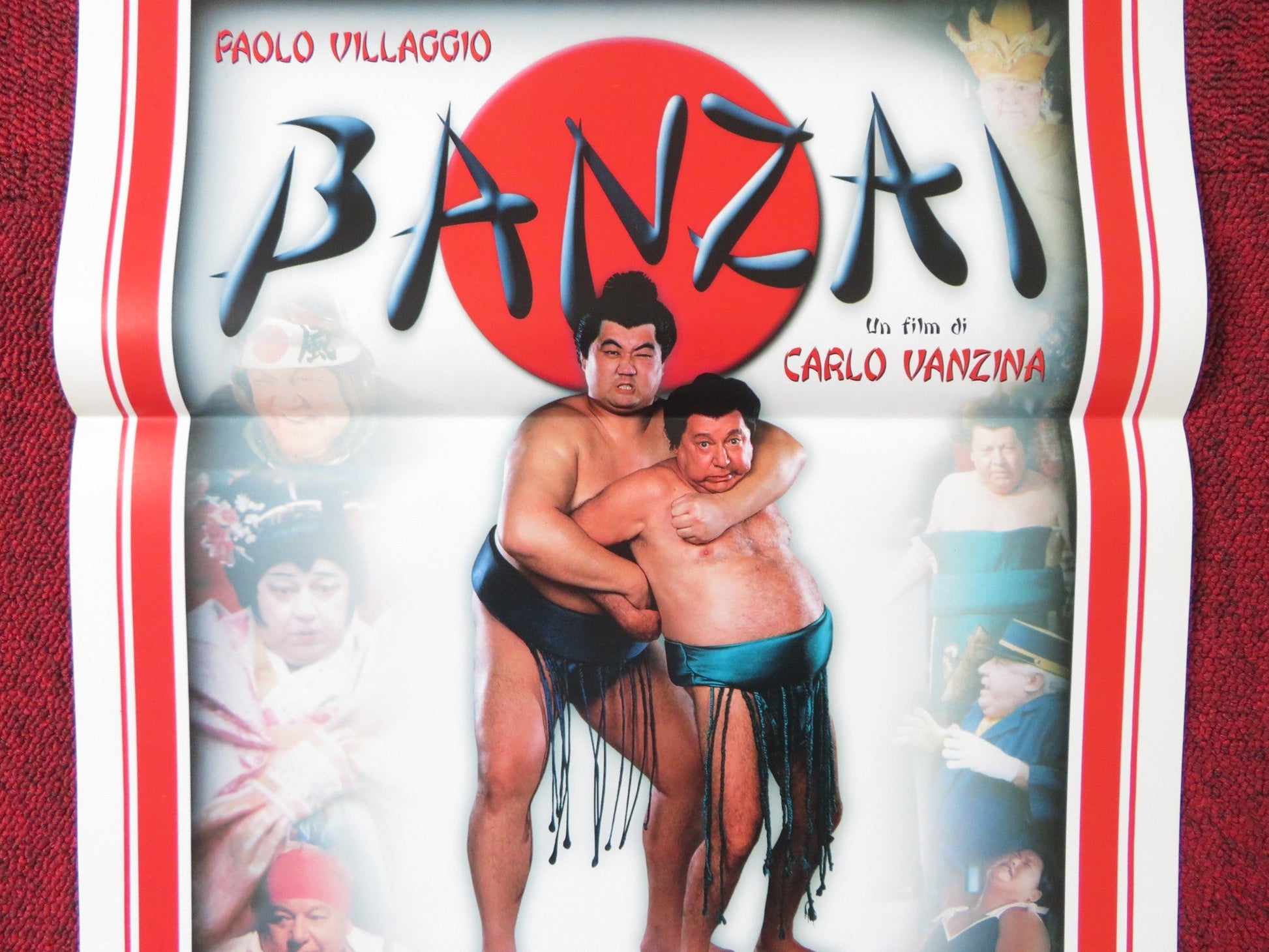 BANZAI ITALIAN LOCANDINA POSTER PAOLO VILLAGGIO FRANCESCO DE ROSA 1997 Rendezvous Cinema Movie posters