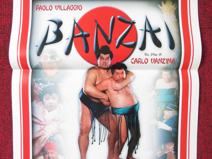 BANZAI ITALIAN LOCANDINA POSTER PAOLO VILLAGGIO FRANCESCO DE ROSA 1997 Rendezvous Cinema Movie posters