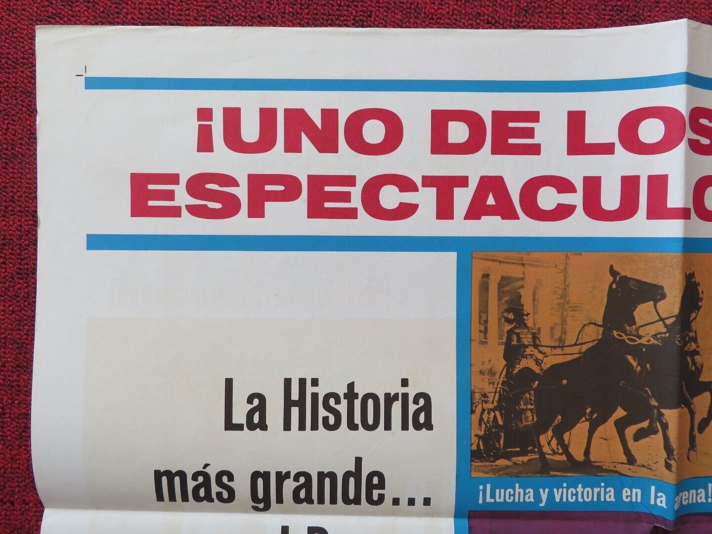 BARABAS SPANISH ONE SHEET FOLDED POSTER ANTHONY QUINN SILVANA MANGANO 1961 - Rendezvous Cinema
