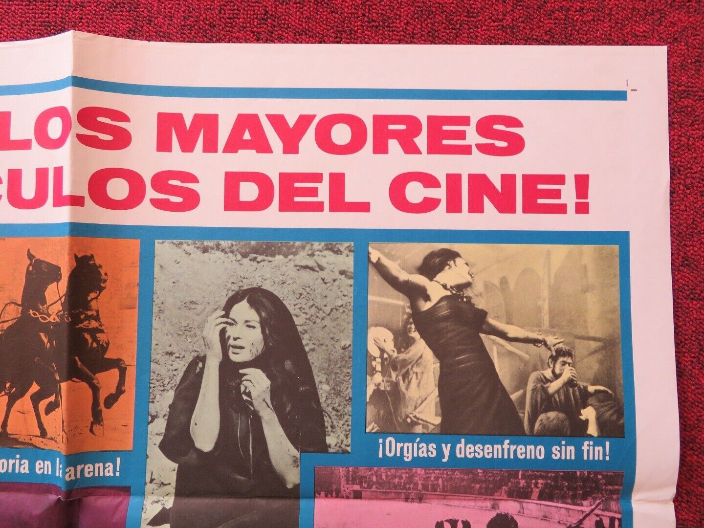 BARABAS SPANISH ONE SHEET FOLDED POSTER ANTHONY QUINN SILVANA MANGANO 1961 - Rendezvous Cinema
