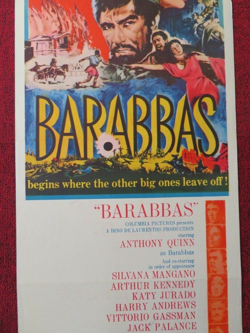 BARABBAS US INSERT (14"x 36") POSTER ANTHONY QUINN 1962 Movie posters