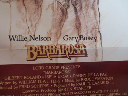 BARBAROSA US ONE SHEET POSTER WILLIE NELSON GARY BUSEY 1982 Movie posters