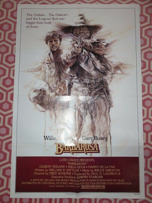 BARBAROSA US ONE SHEET POSTER WILLIE NELSON GARY BUSEY 1982 Movie posters