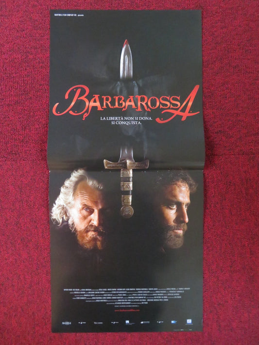 BARBAROSSA ITALIAN LOCANDINA POSTER RUTGER HAUER RAZ DEGAN 2009 Rendezvous Cinema Movie posters