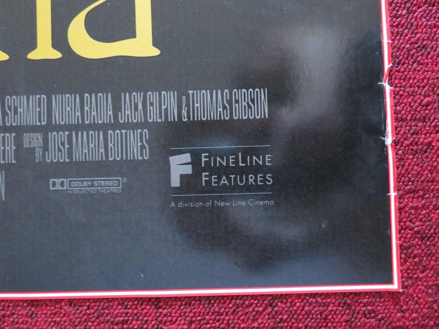 BARCELONA US ONE SHEET ROLLED POSTER TAYLOR NICHOLS CHRIS EIGEMAN 1994 Movie posters