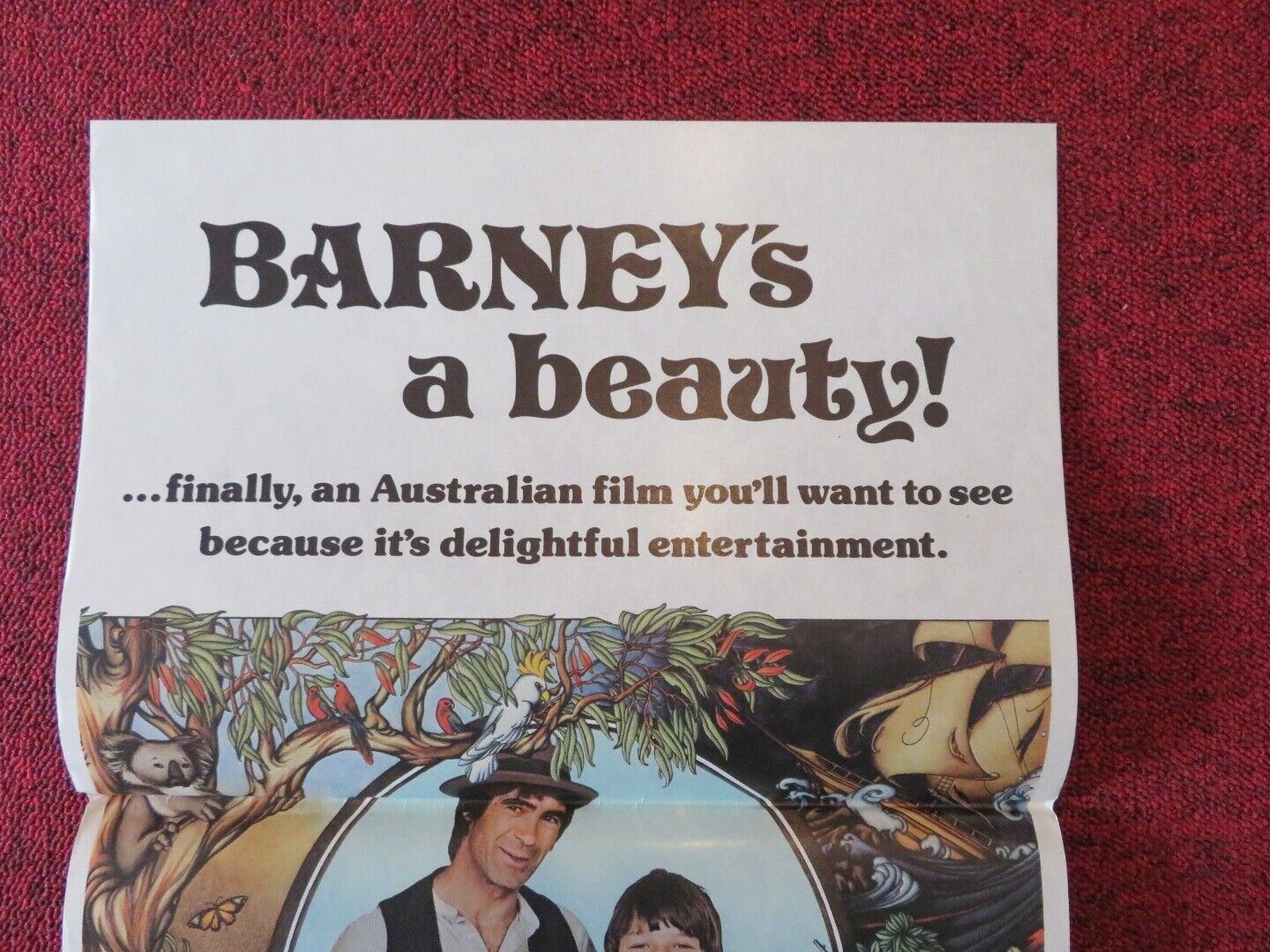 BARNEY FOLDED AUSTRALIAN DAYBILL POSTER SEAN KRAMER SPIKE MILLIGAN 1976 Movie posters