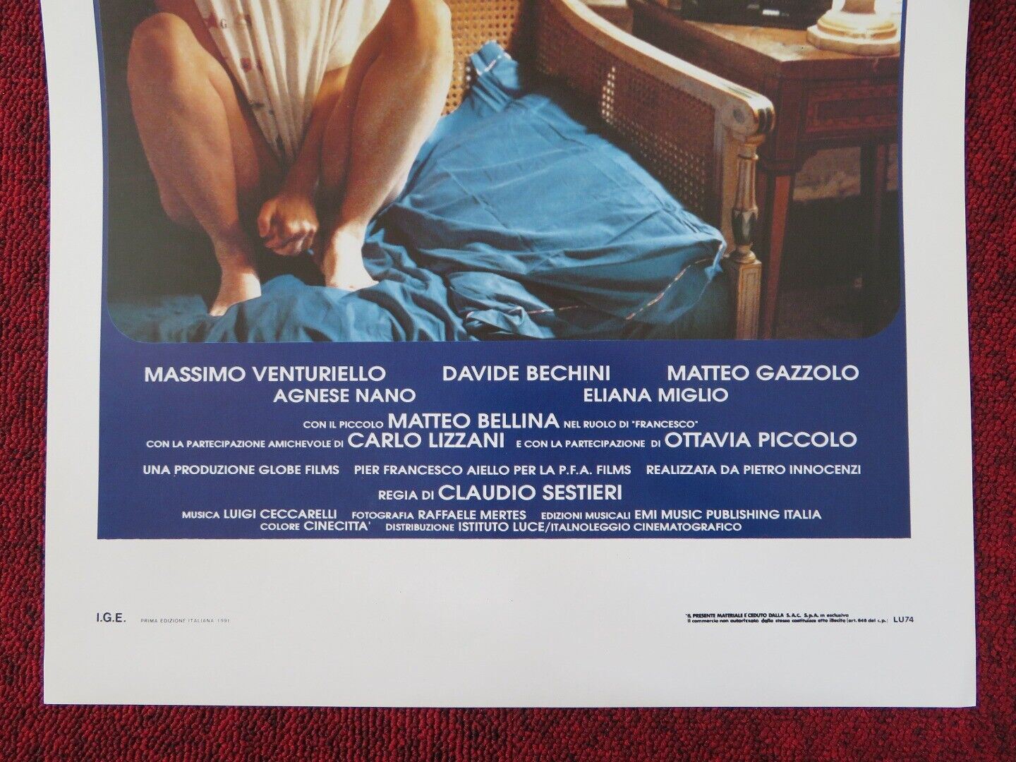 BAROCCO ITALIAN LOCANDINA (27.5"x13") POSTER MASSIMAO VENTURIELLO 1991 Movie posters