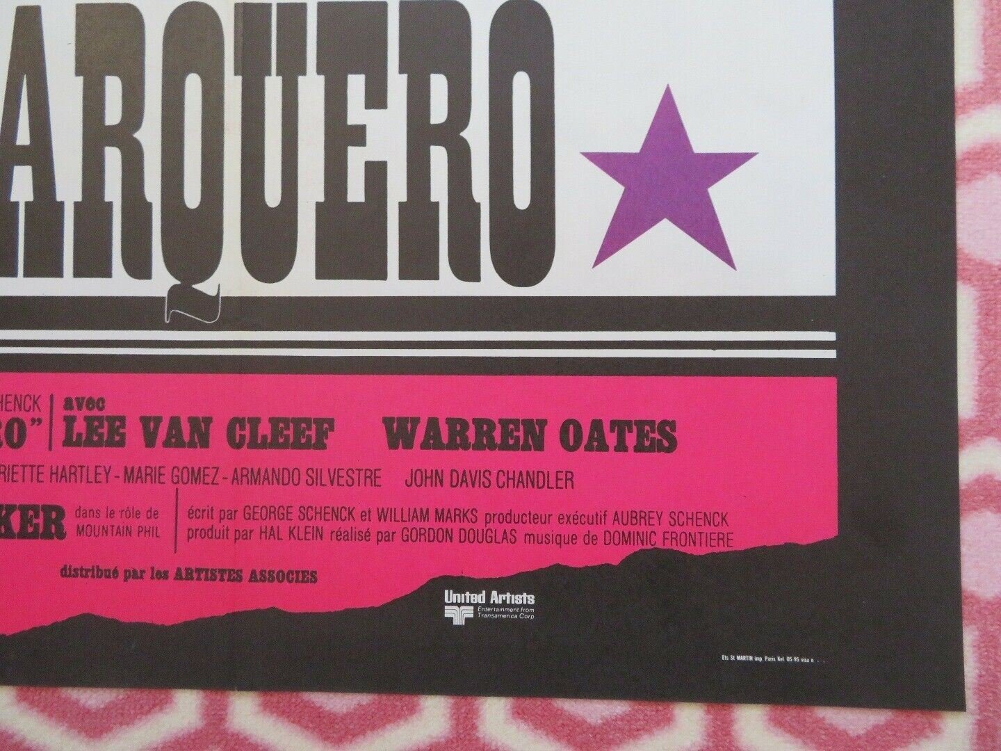 BARQUERO FRENCH MOYENNE (29.5"x 22") POSTER LEE VAN CLEEF WARREN OATES 1970 Movie posters