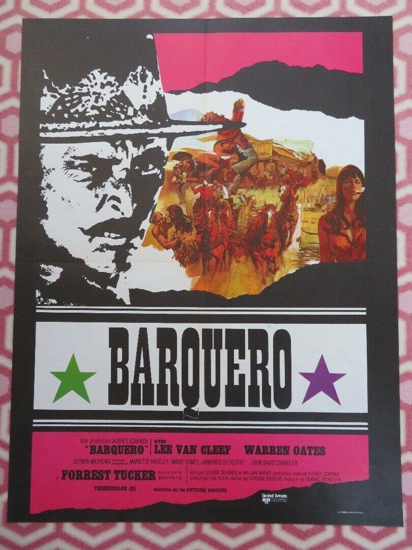 BARQUERO FRENCH MOYENNE (29.5"x 22") POSTER LEE VAN CLEEF WARREN OATES 1970 Movie posters