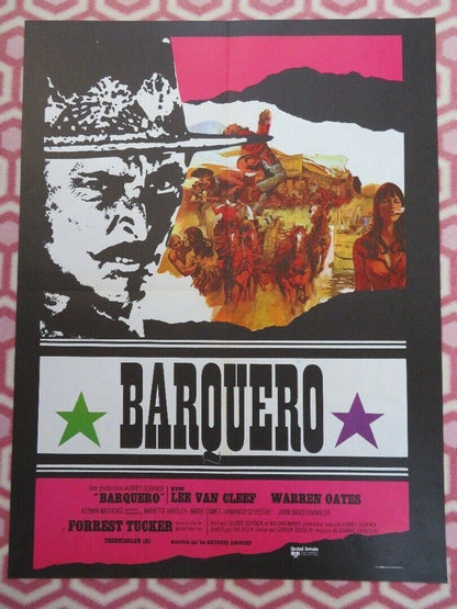 BARQUERO FRENCH MOYENNE (29.5"x 22") POSTER LEE VAN CLEEF WARREN OATES 1970 Movie posters