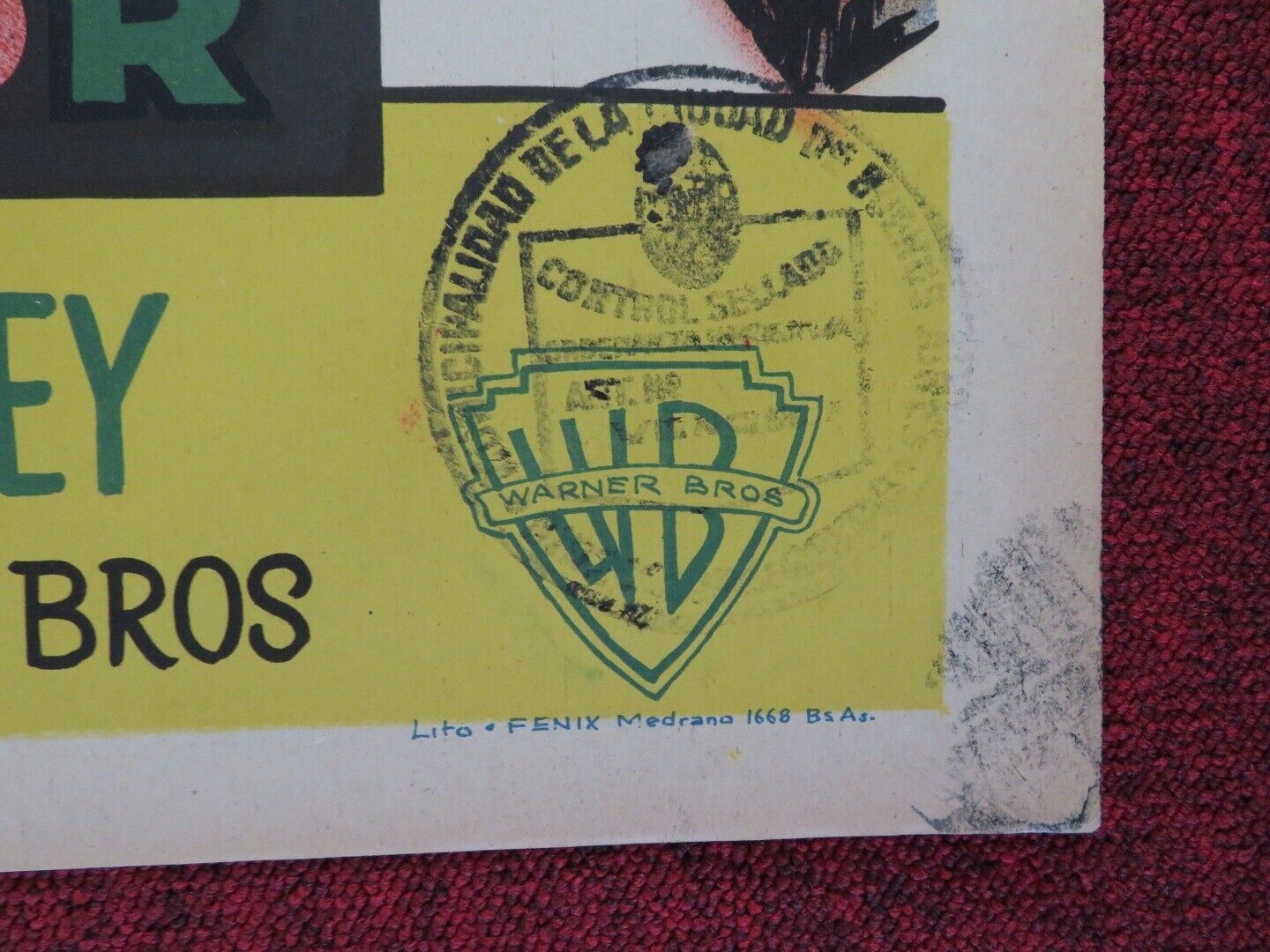 BARRICADE ARGENTINA FOLDED ONE SHEET POSTER DANE CLARK RAYMOND MASSEY 1950 Movie posters