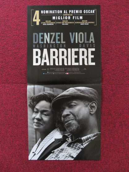 BARRIERE / FENCES ITALIAN LOCANDINA POSTER DENZEL WASHINGTON VIOLA DAVIS 2016 Rendezvous Cinema Movie posters