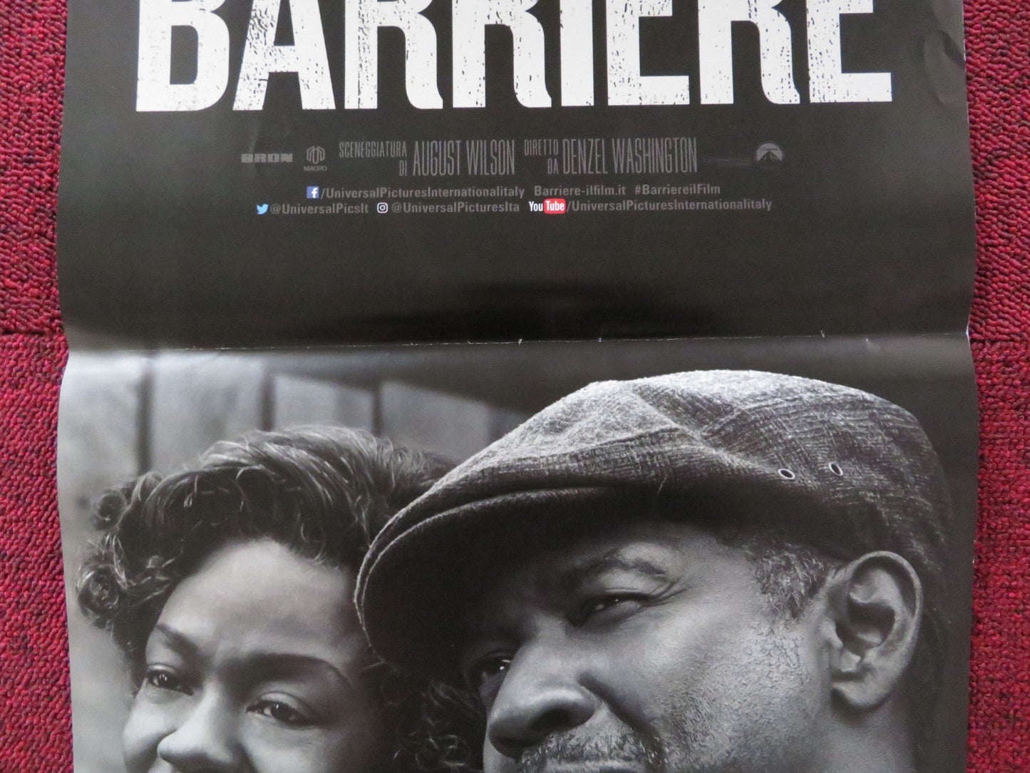 BARRIERE / FENCES ITALIAN LOCANDINA POSTER DENZEL WASHINGTON VIOLA DAVIS 2016 Rendezvous Cinema Movie posters
