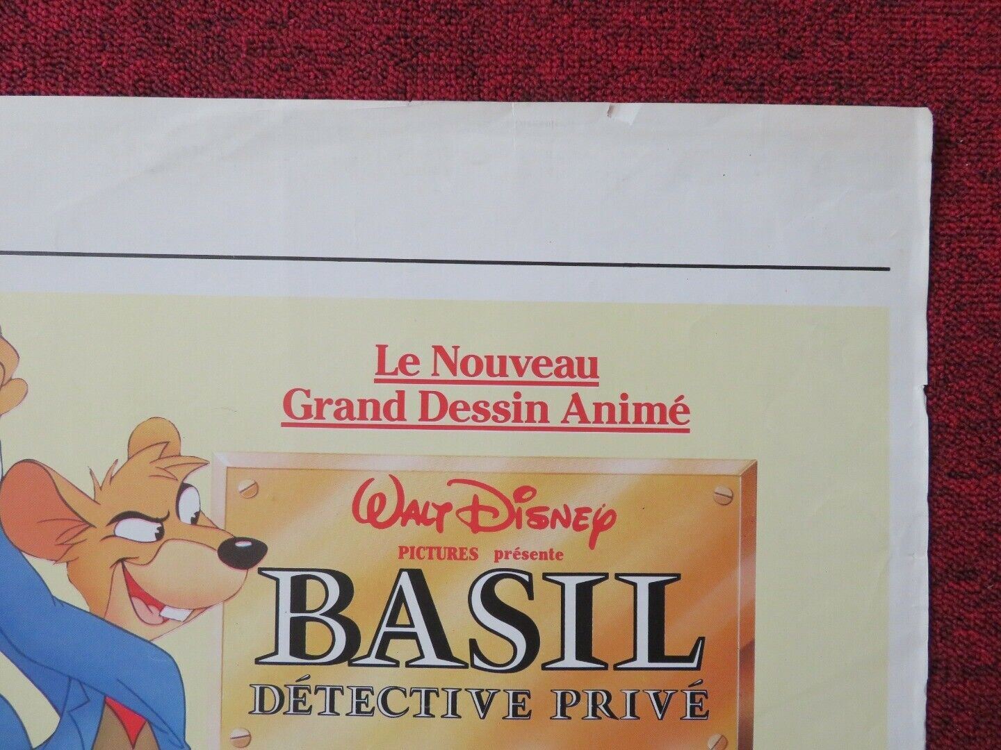 BASIL THE GREAT MOUSE DETECIVE FRENCH (16"x 23.5") POSTER DISNEY VINCENT PRICE Movie posters