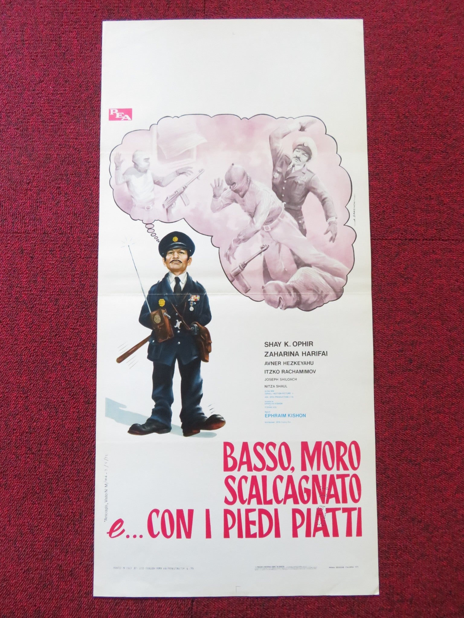 BASSO, MORO SCALCAGNATO E.. CON I PIEDI PIATTI ITALIAN LOCANDINA POSTER 1975 Rendezvous Cinema Movie posters