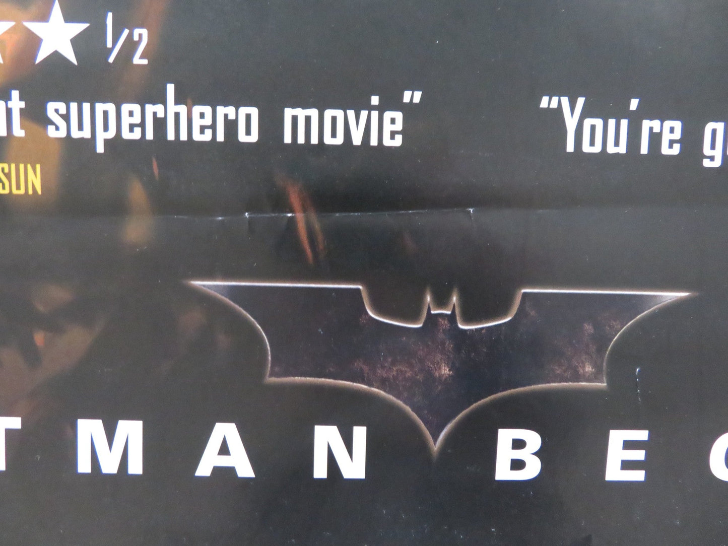 BATMAN BEGINS DVD VIDEO POSTER CHRISTIAN BALE MICHAEL CAINE 2005 Rendezvous Cinema Movie posters
