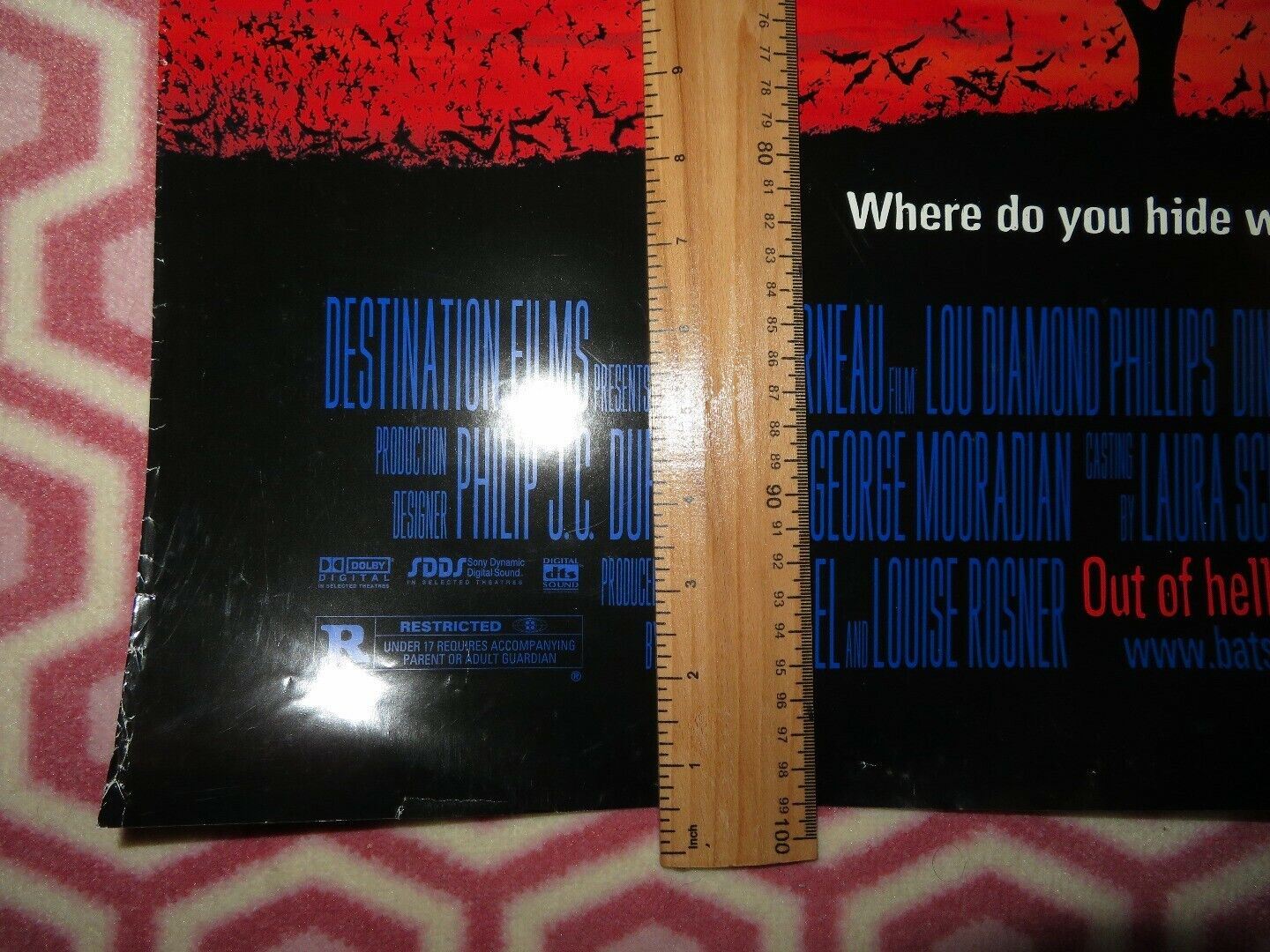 BATS US ONE SHEET ROLLED POSTER DINA MEYER BOB GUNTON 1999 Movie posters