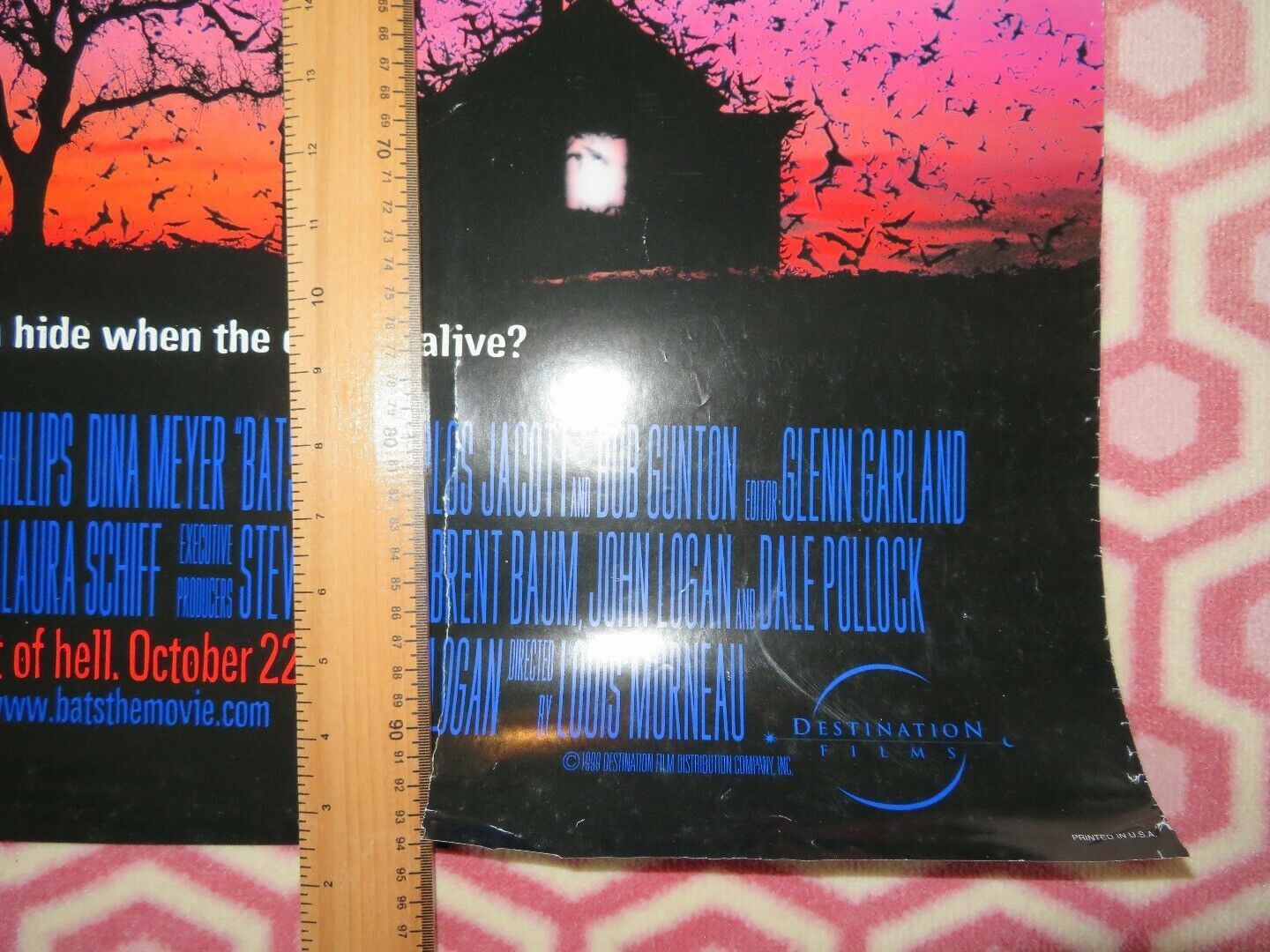 BATS US ONE SHEET ROLLED POSTER DINA MEYER BOB GUNTON 1999 Movie posters