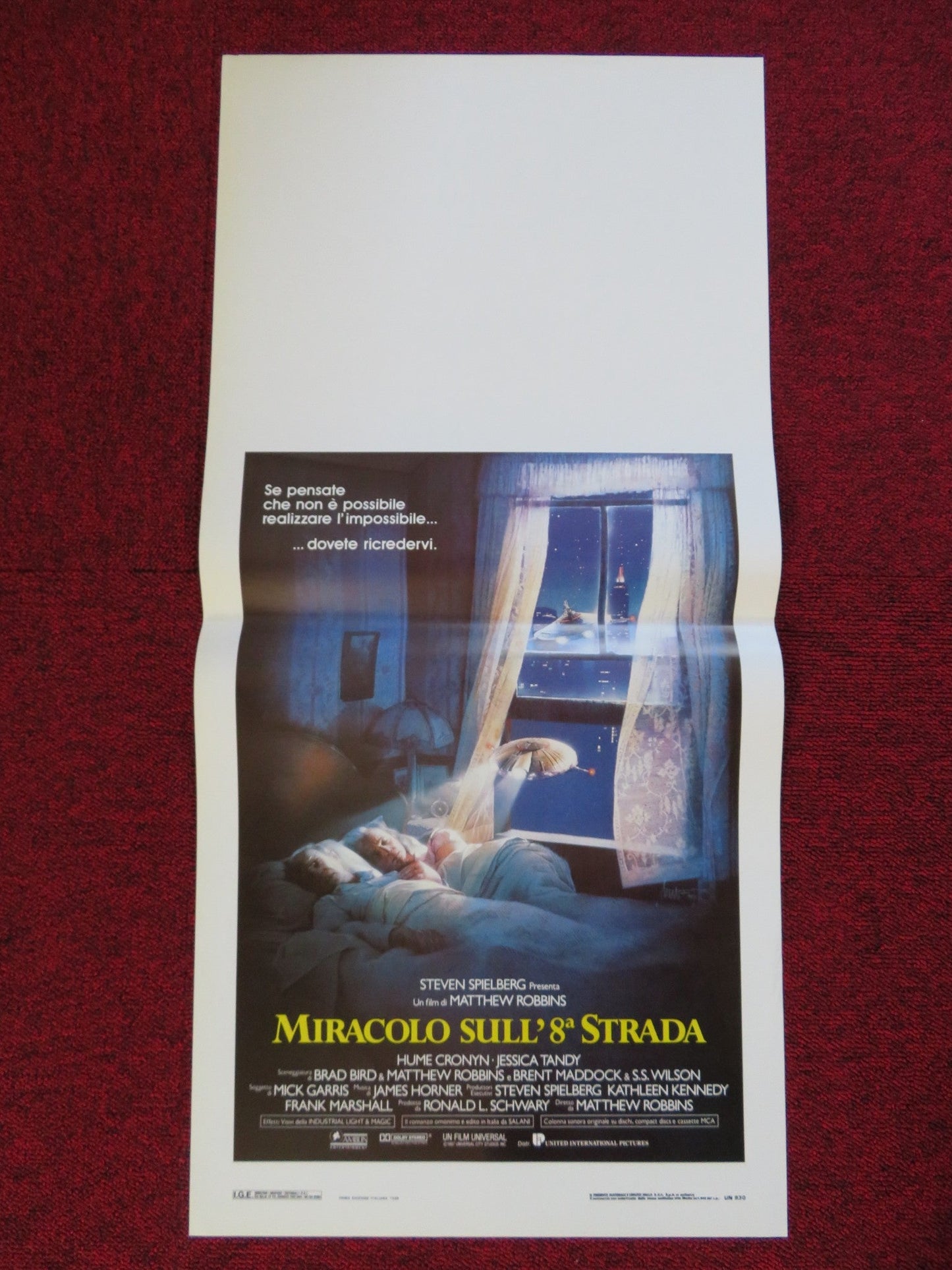 BATTERIES NOT INCLUDED ITALIAN LOCANDINA (27.5"x13") POSTER SPIELBERG 1987 Rendezvous Cinema Movie posters