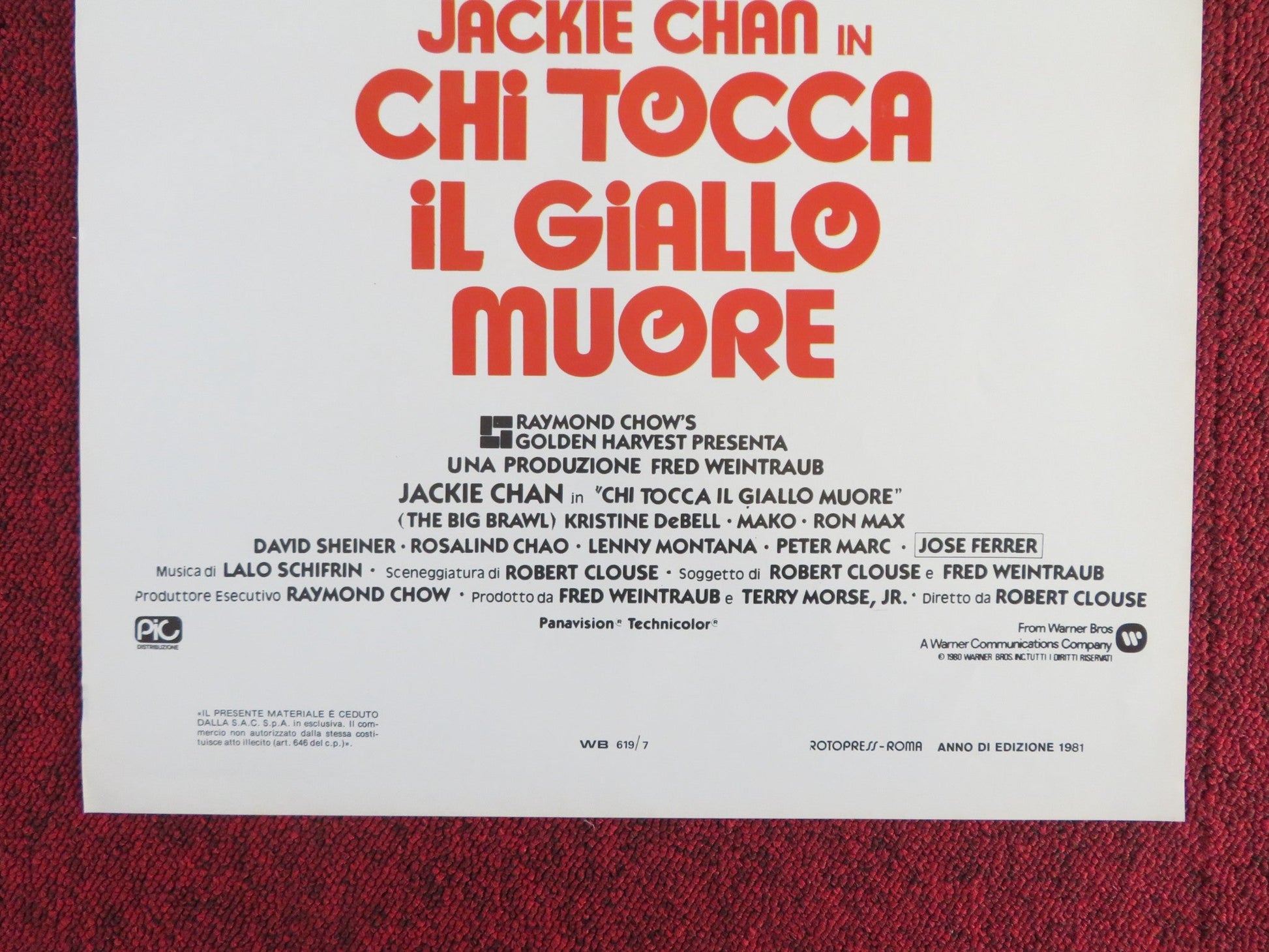 BATTLE CREEK BRAWL ITALIAN LOCANDINA POSTER JACKIE CHAN JOSE FERRER 1981 Rendezvous Cinema Movie posters