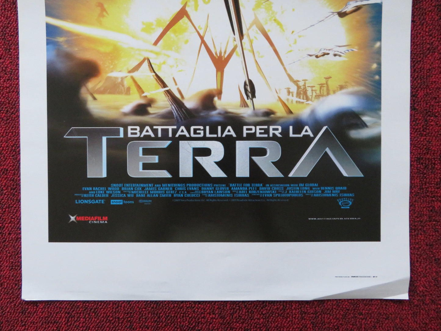 BATTLE FOR TERRA ITALIAN LOCANDINA POSTER CHAD ALLEN ROSANNA ARQUETTE 2007 Rendezvous Cinema Movie posters