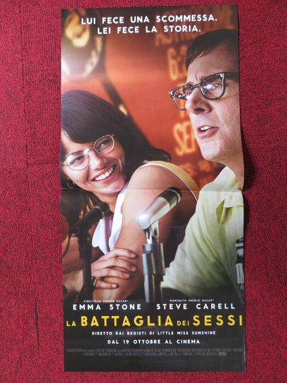 BATTLE OF THE SEXES ITALIAN LOCANDINA (27"x13") POSTER EMMA STONE 2017 - Rendezvous Cinema