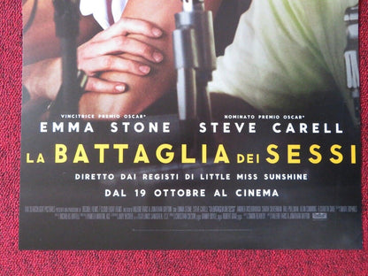 BATTLE OF THE SEXES ITALIAN LOCANDINA (27"x13") POSTER EMMA STONE 2017 - Rendezvous Cinema
