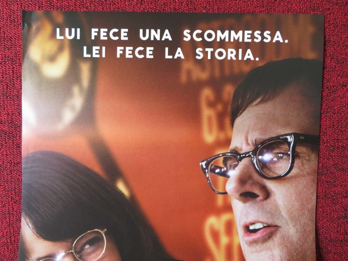 BATTLE OF THE SEXES ITALIAN LOCANDINA (27"x13") POSTER EMMA STONE 2017 - Rendezvous Cinema