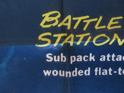 BATTLE STATIONS ONE FOLDED US ONE SHEET POSTER JOHN LUND WILLIAM BENDIX 1956 - Rendezvous Cinema