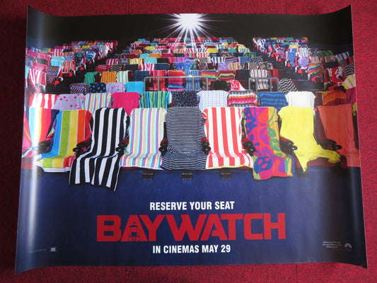 BAYWATCH UK QUAD (30"x 40") ROLLED POSTER DWAYNE JOHNSON ZAK EFRON 2017 Rendezvous Cinema Movie posters