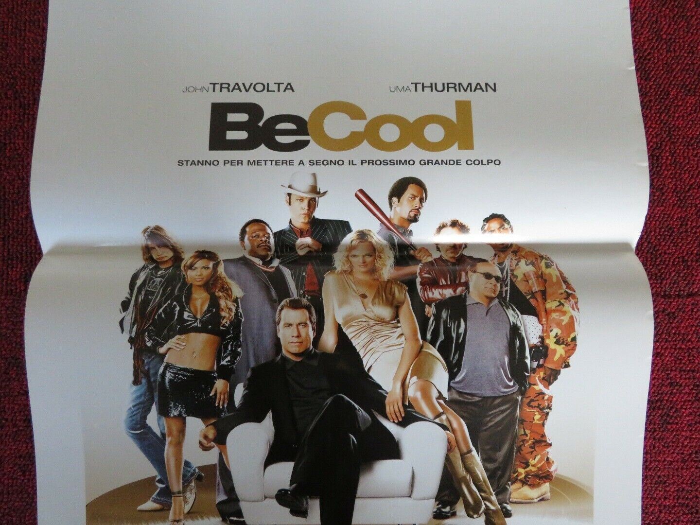 BE COOL ITALIAN LOCANDINA (27.5"x13") POSTER JOHN TRAVOLTA UMA THURMAN 2005 - Rendezvous Cinema