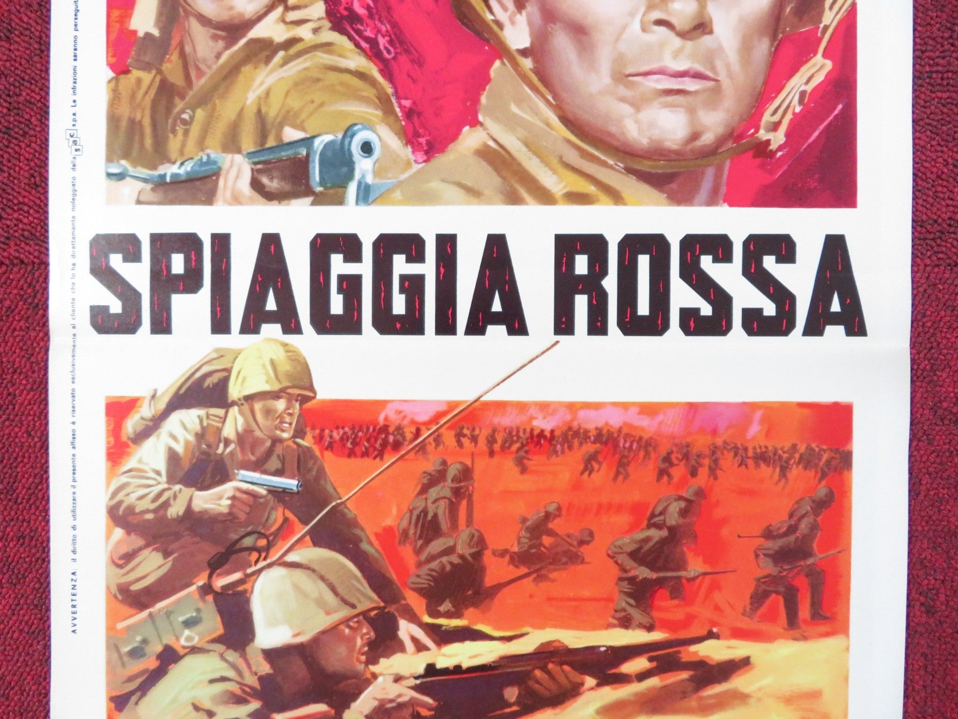 BEACH RED ITALIAN LOCANDINA POSTER CORNEL WILDE RIP TORN 1968 Rendezvous Cinema Movie posters