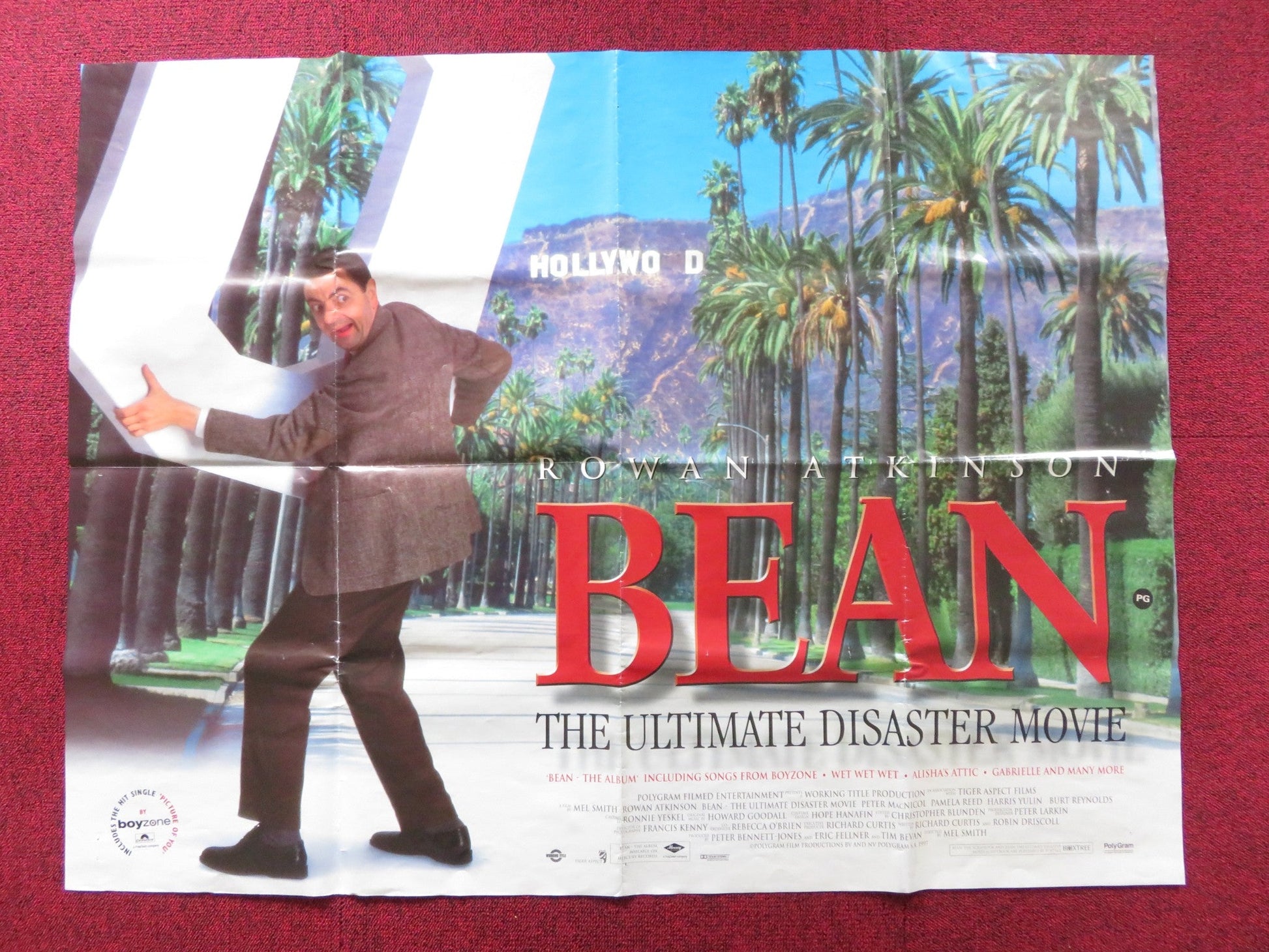 BEAN UK QUAD POSTER FOLDED ROWAN ATKINSON PETER MACNICOL 1997 Rendezvous Cinema Movie posters