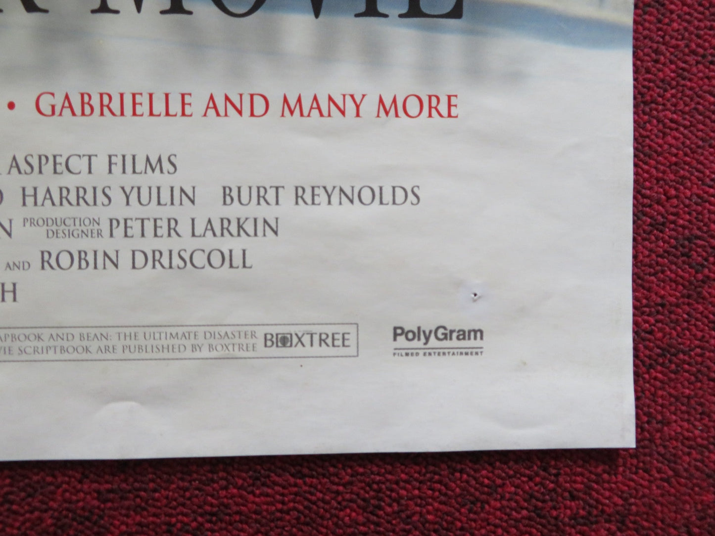 BEAN UK QUAD POSTER FOLDED ROWAN ATKINSON PETER MACNICOL 1997 Rendezvous Cinema Movie posters