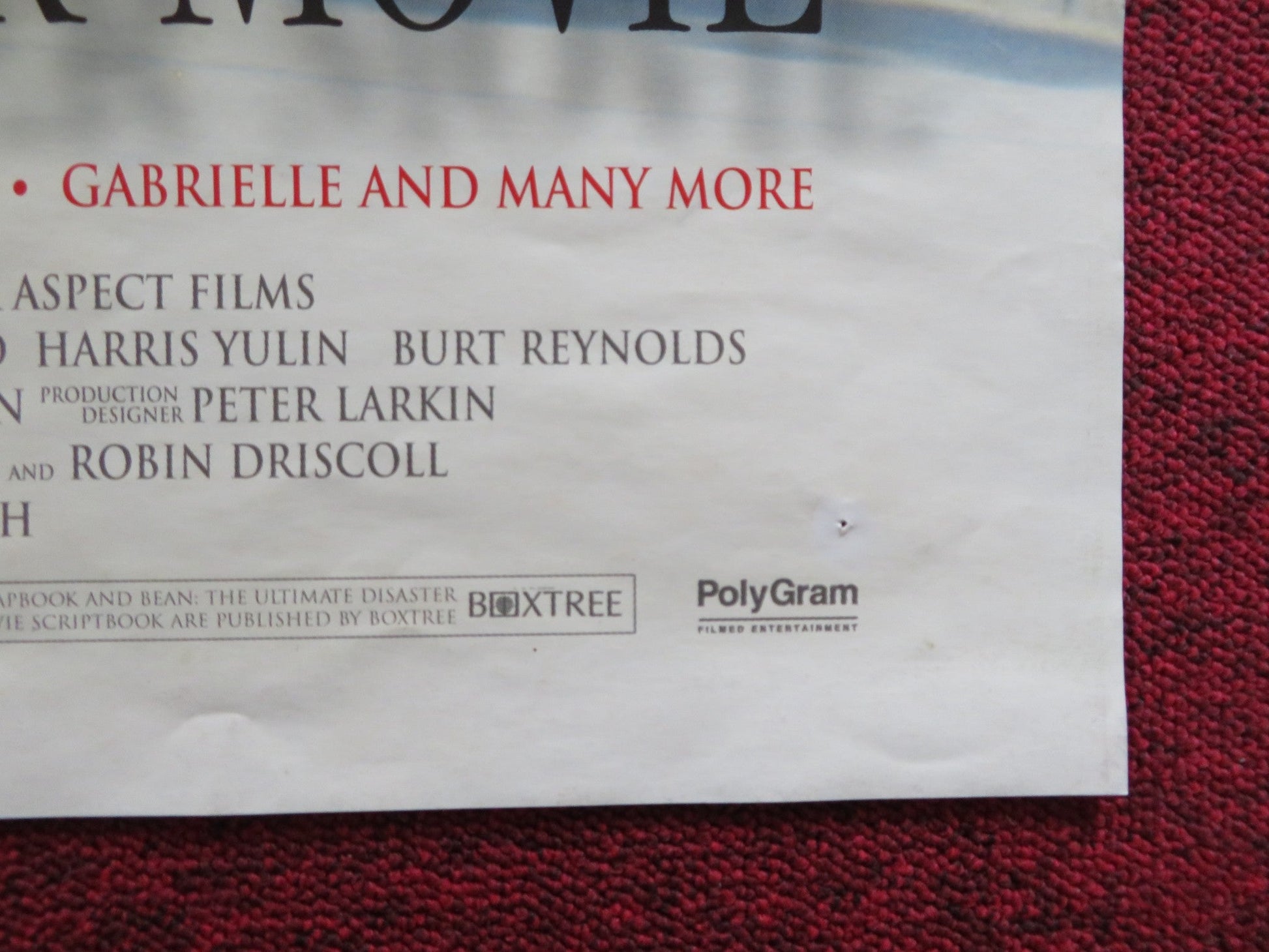 BEAN UK QUAD POSTER FOLDED ROWAN ATKINSON PETER MACNICOL 1997 Rendezvous Cinema Movie posters