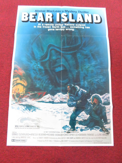 BEAR ISLAND FOLDED US ONE SHEET POSTER DONALD SUTHERLAND VANESS REDGRAVE 1980 Rendezvous Cinema Movie posters