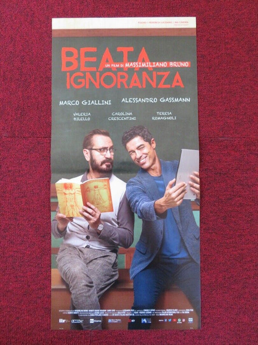 BEATA IGNORANZA ITALIAN LOCANDINA (26.5"x12.5") POSTER MARCO BILELLO 2017 Rendezvous Cinema Movie posters