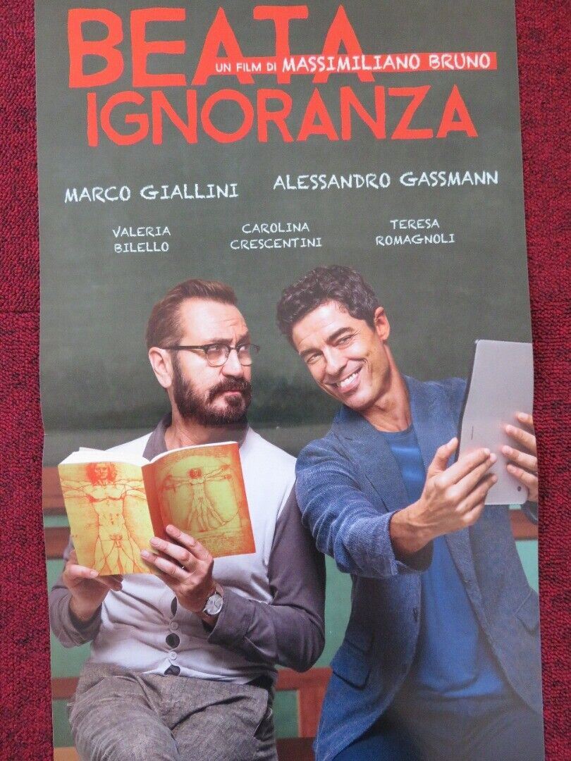 BEATA IGNORANZA ITALIAN LOCANDINA (26.5"x12.5") POSTER MARCO BILELLO 2017 Rendezvous Cinema Movie posters