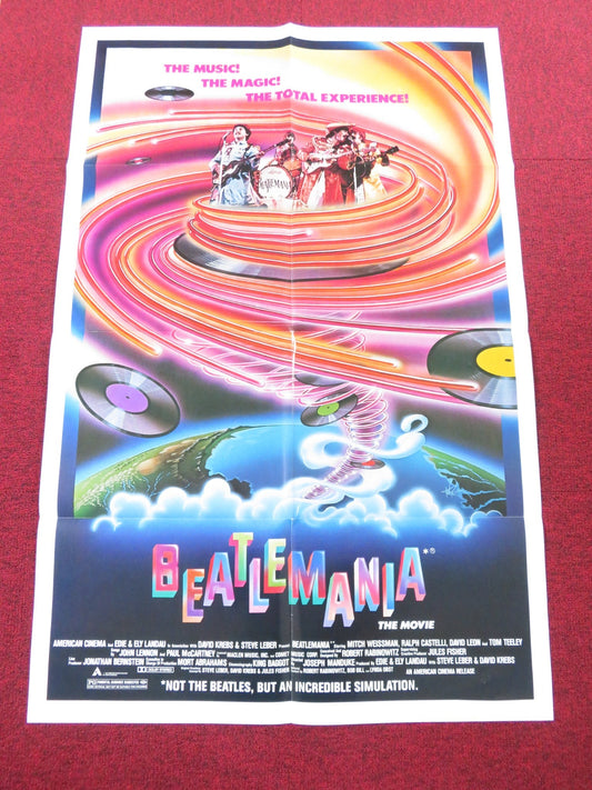 BEATLEMANIA FOLDED US ONE SHEET POSTER DAVID LEON MITCH WEISSMAN 1981 Rendezvous Cinema Movie posters