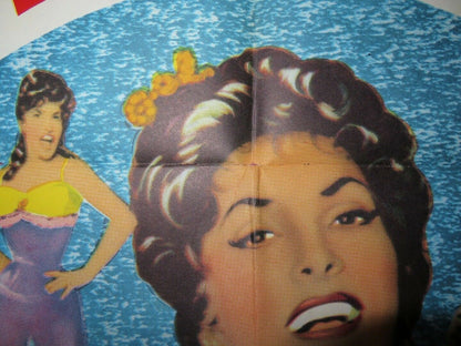 BEAUTIFUL BUT DANGEROUS FOLDED US ONE SHEET POSTER GINA LOLLOBRIGIDA 1955 Movie posters