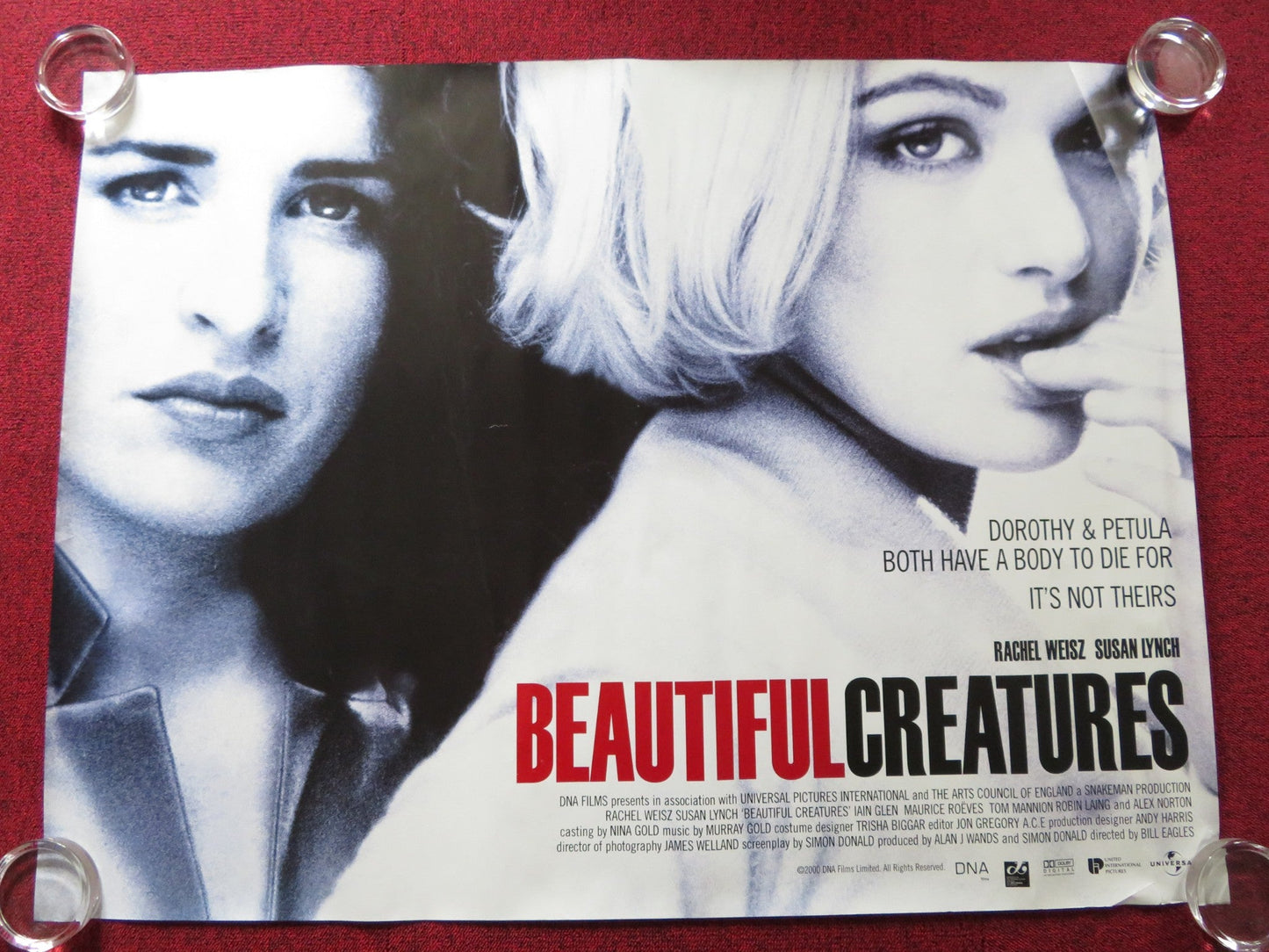 BEAUTIFUL CREATURES UK QUAD (30"x 40") ROLLED POSTER SUSAN LYNCH IAIN GLEN 2000 Rendezvous Cinema Movie posters