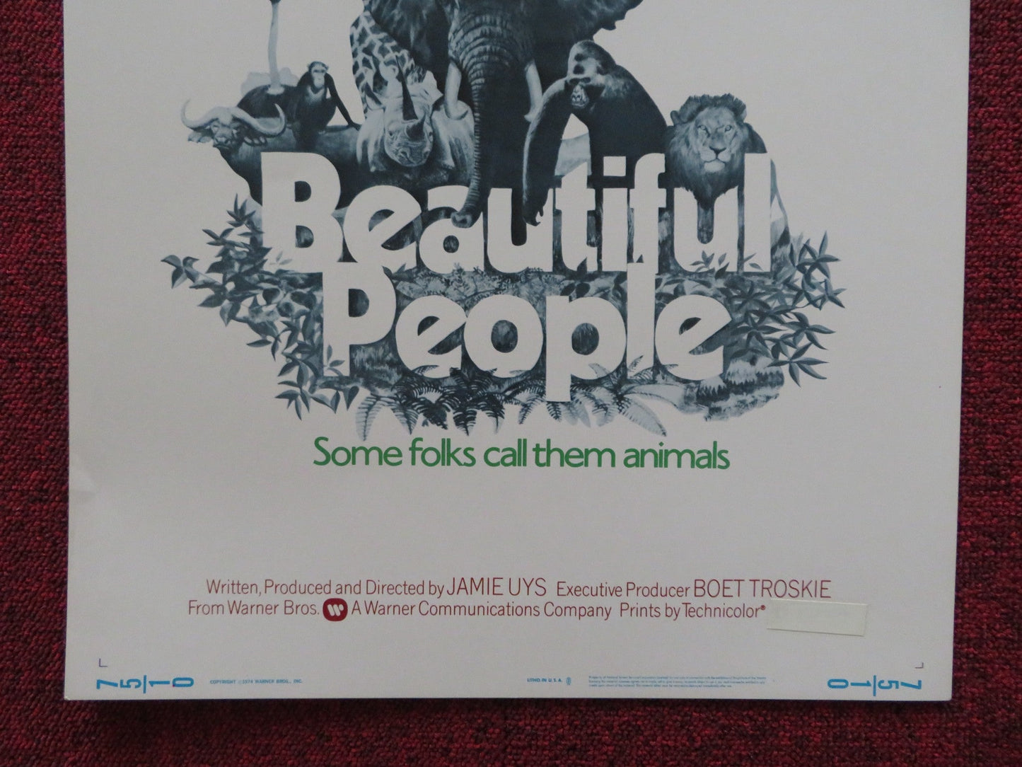 BEAUTIFUL PEOPLE US INSERT (14"x 36") POSTER JAMIE UYS PADDY O'BYRNE 1975 Rendezvous Cinema Movie posters