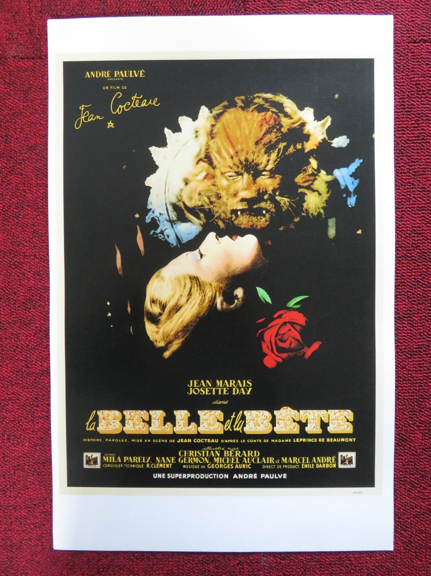 BEAUTY AND THE BEAST REPRODUCTION PHOTO JEAN MARIAS JOSETTE DAY 1946 Rendezvous Cinema Movie posters