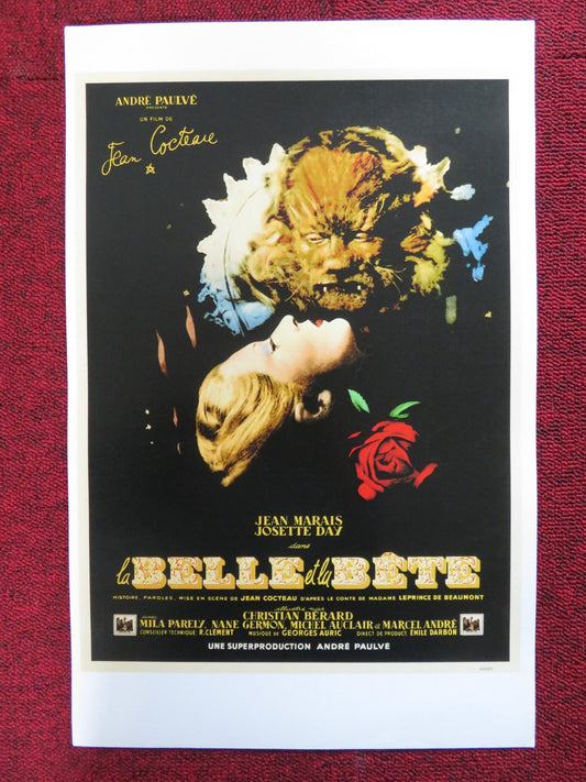 BEAUTY AND THE BEAST REPRODUCTION PHOTO JEAN MARIAS JOSETTE DAY 1946 Rendezvous Cinema Movie posters