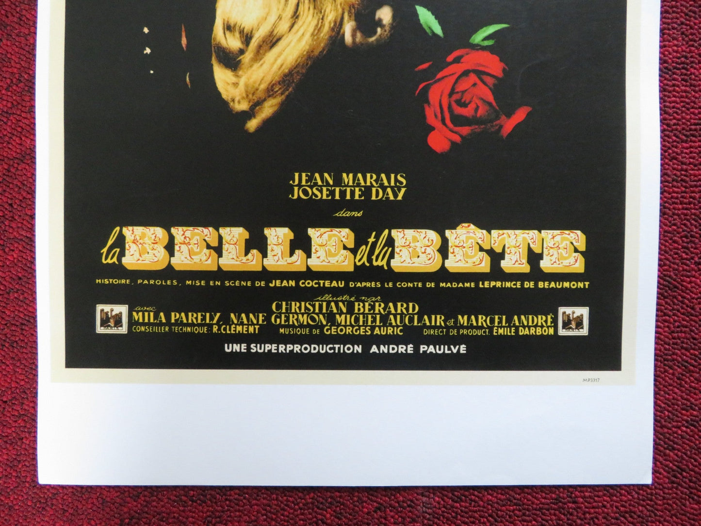 BEAUTY AND THE BEAST REPRODUCTION PHOTO JEAN MARIAS JOSETTE DAY 1946 Rendezvous Cinema Movie posters