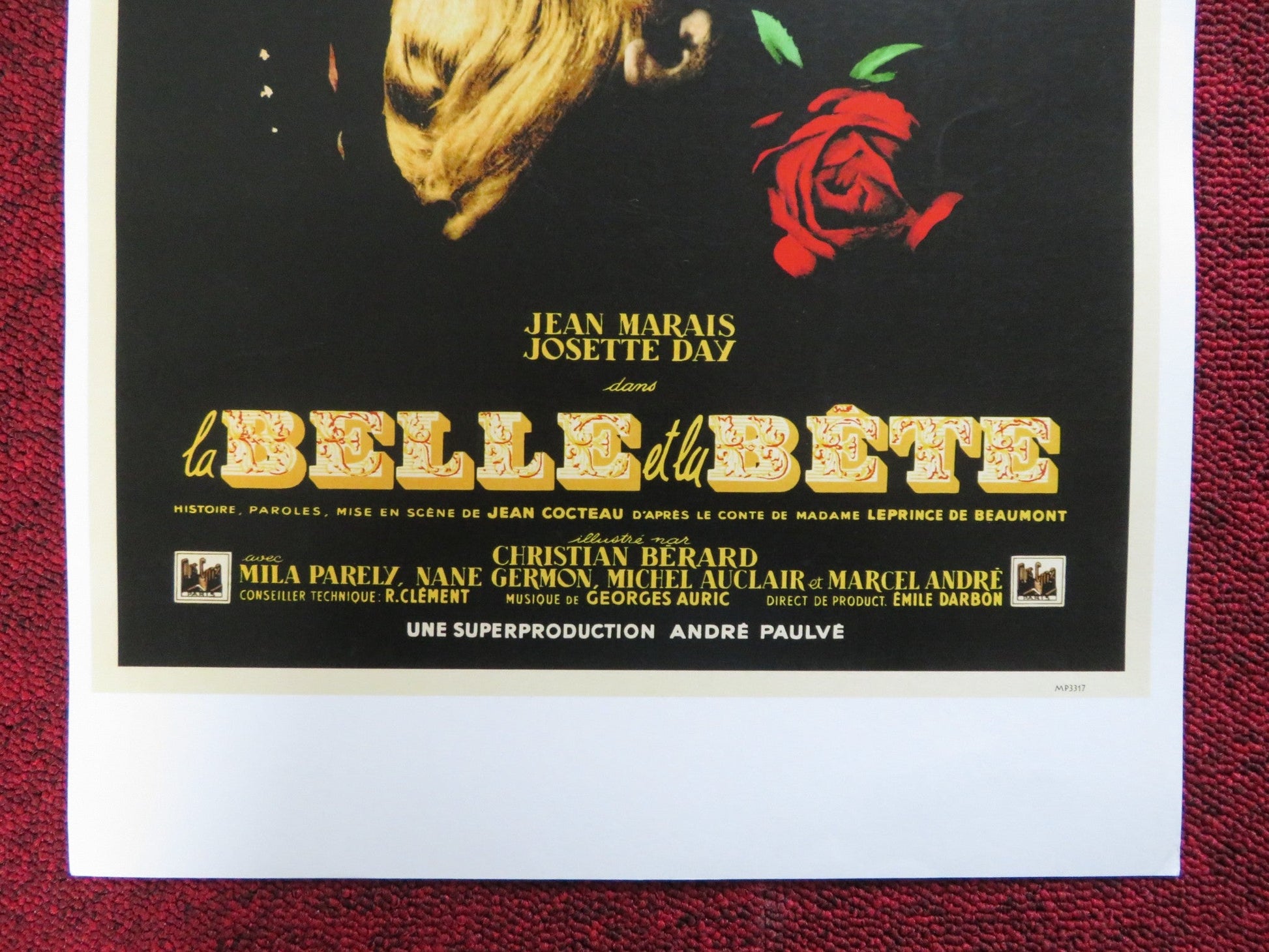 BEAUTY AND THE BEAST REPRODUCTION PHOTO JEAN MARIAS JOSETTE DAY 1946 Rendezvous Cinema Movie posters